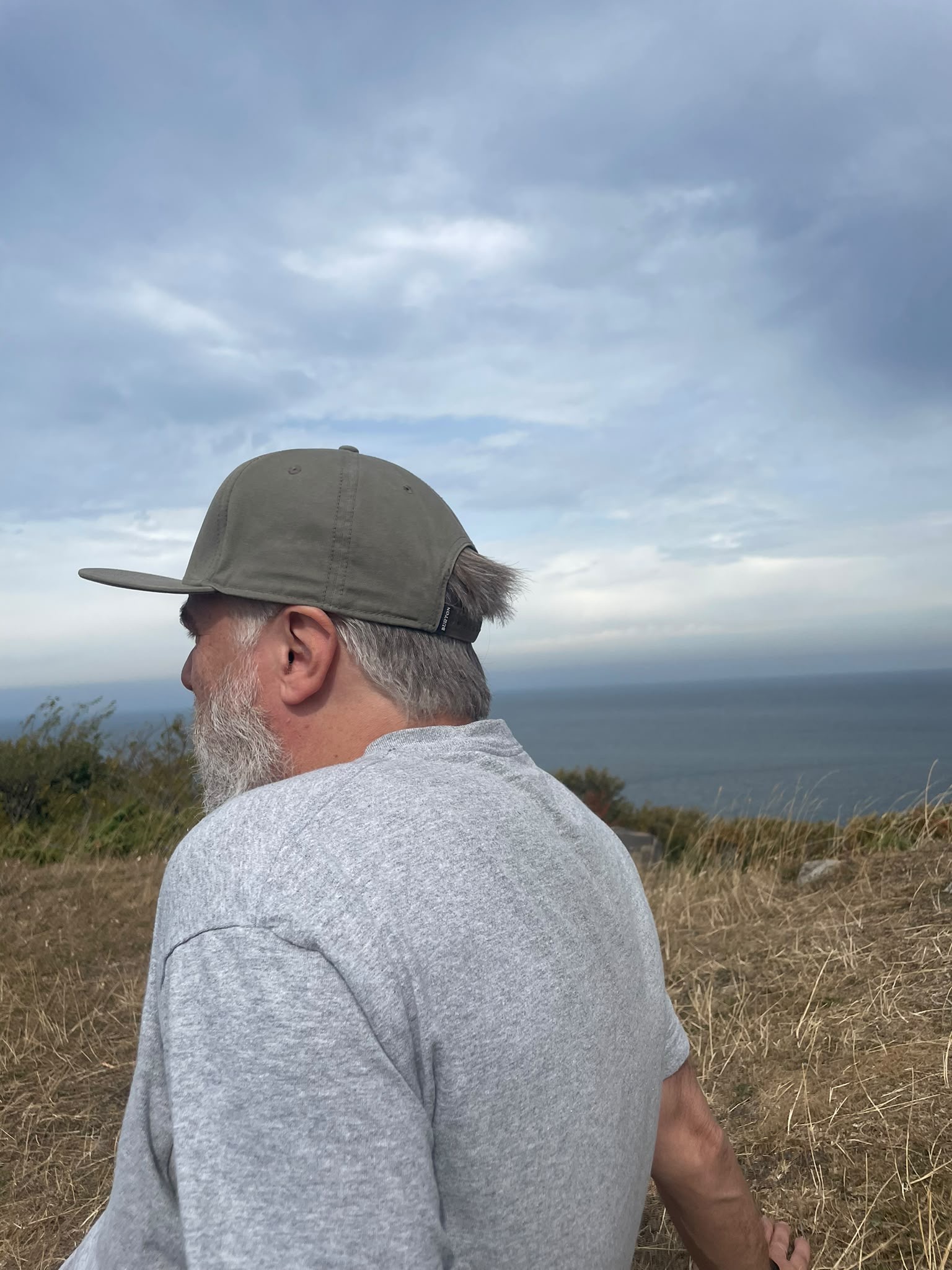 Kristiaan Kremer looking out over the Dutch coast
